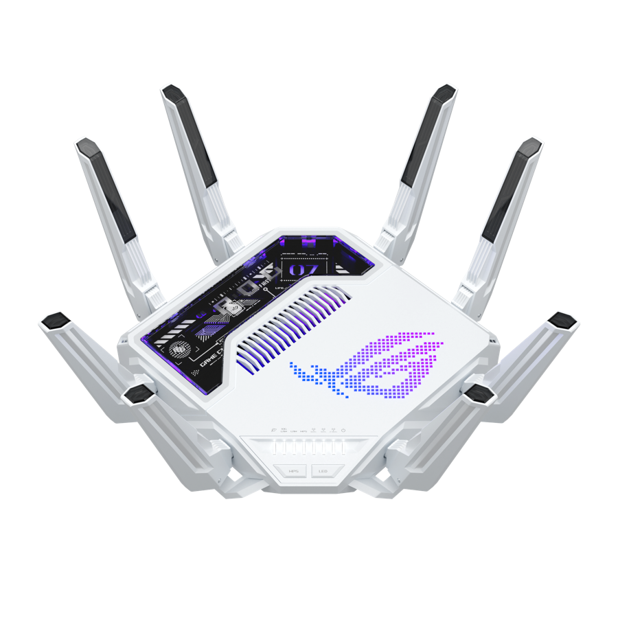 ASUS ROG Rapture GT-BE19000AI Tri-band Gaming Router, WiFi 7, 802.11be, up to 3,500 sq. ft. & 200+ devices, Triple Level Security, Support AiMesh Whole Home Mesh WiFi, Dual 10G ports, AI WAN detection