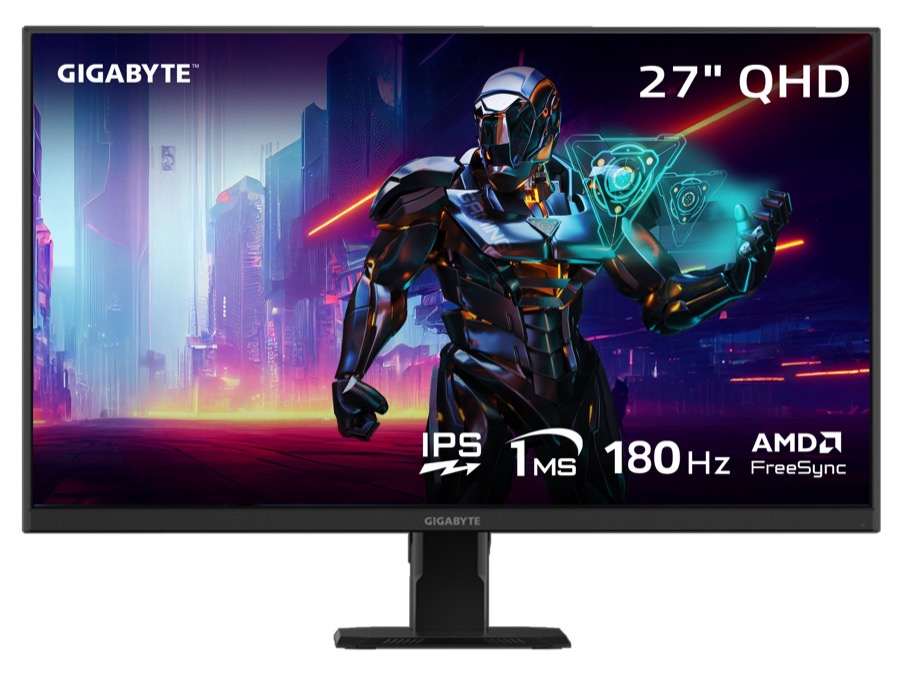 GIGABYTE 27" QHD 2K 1440P 180hz IPS with AMD FreeSync Premium 1ms HDR ready Gaming Computer Monitor GS27QA